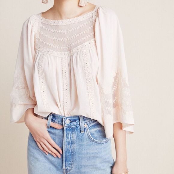 Anthropologie Valentia Peasant Blouse size 4 - Picture 3 of 15